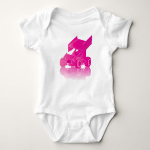 Pink Reflection Winged Sprint Auto Baby Strampler