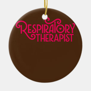 Pink Respiratorische Therapie Skript RT RT Keramik Ornament