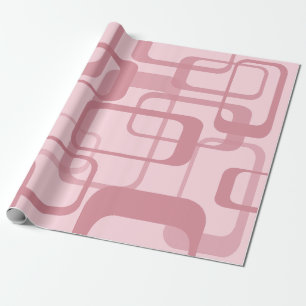Pink Retro 60er Jahre Abstraktes Muster Geschenkpapier