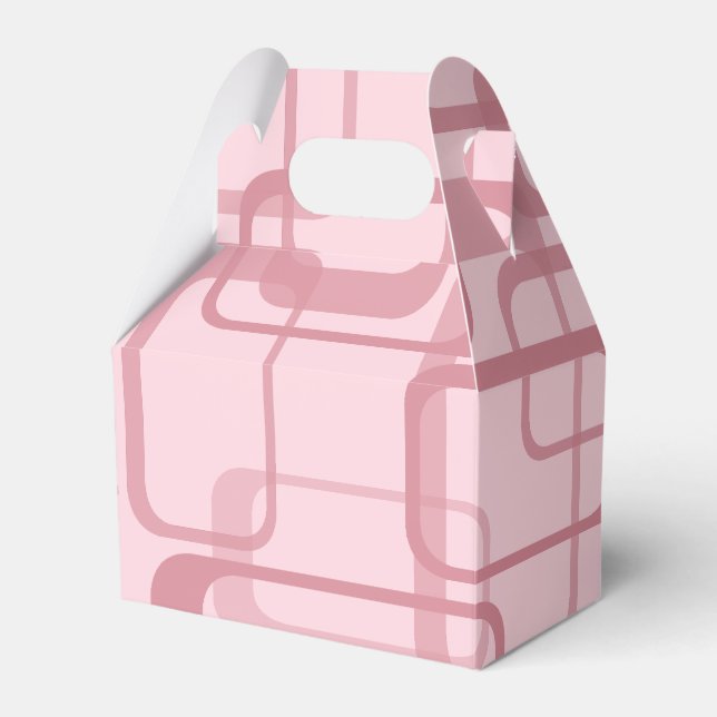 Pink Retro 60er Jahre Abstraktes Muster Geschenkschachtel (Vorderseite)