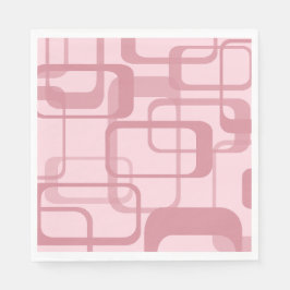 Pink Retro 60er Jahre Abstraktes Muster Serviette