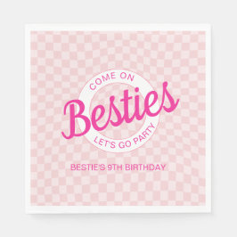 Pink Retro Doll Lasse Geburtstag Go Party Serviette