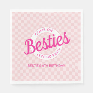 Pink Retro Doll Lasse Geburtstag Go Party Serviette