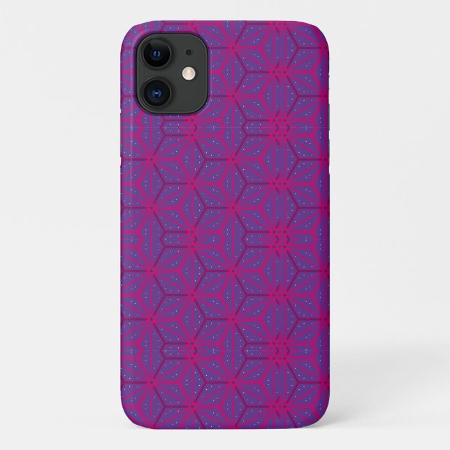 Pink retro geometric pattern  Case-Mate iPhone hülle (Rückseite)