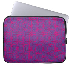Pink retro geometric pattern  laptopschutzhülle