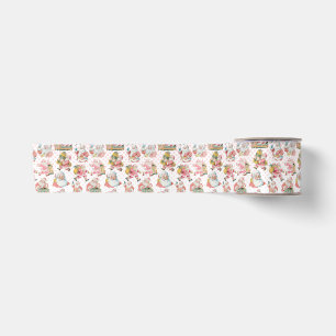 Pink Retro Groovy Weihnachten Satinband
