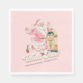 Pink Retro - Groovy Weihnachtsfeier Serviette