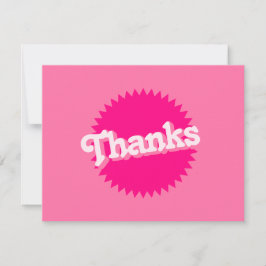 Pink Retro Malibu Seal | Dankeskarte