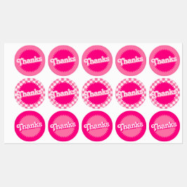 Pink Retro Malibu Seal | Etiketten