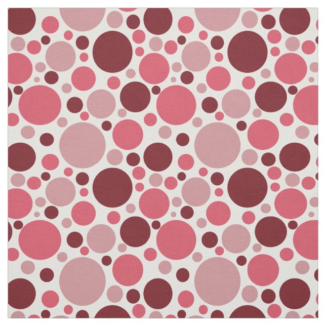 Pink Retro Polka Dot Pattern Stoff (Muster)