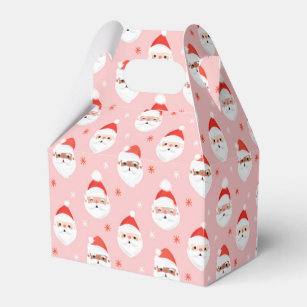 Pink Retro Santa Clause Wrapping Paper Geschenkschachtel