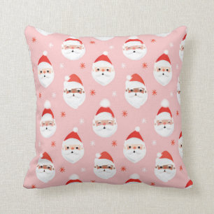 Pink Retro Santa Clause Wrapping Paper Kissen