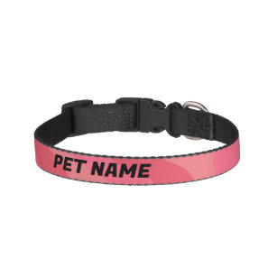 Pink Retro Streifen benutzerdefinierter Katzenhund Haustierhalsband