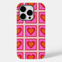 Pink Retro Vintag Checkered Heart Y2K Pattern