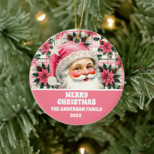 Pink Retro Weihnachten Weihnachten Blumenkohl Kari Keramik Ornament