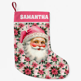 Pink Retro Weihnachten Weihnachten Blumenkohl Kari Kleiner Weihnachtsstrumpf