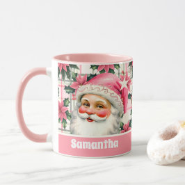 Pink Retro Weihnachten Weihnachten Blumenkohl Kari Tasse