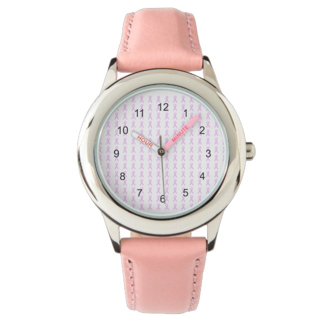 Pink Ribbbons Watch Armbanduhr (Vorderseite)
