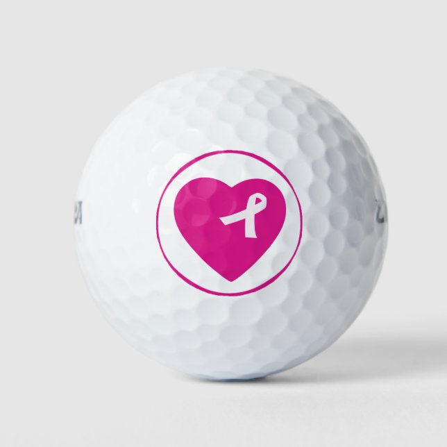 Pink Ribbon Breast Cancer Awareness Golf Ball (Vorderseite)