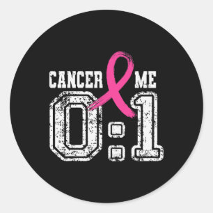 Pink Ribbon Brustkrebs Bewusstsein Caner 0 Me 1 F Runder Aufkleber