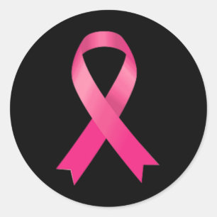Pink Ribbon Brustkrebs Bewusstsein Frauen Männer K Runder Aufkleber