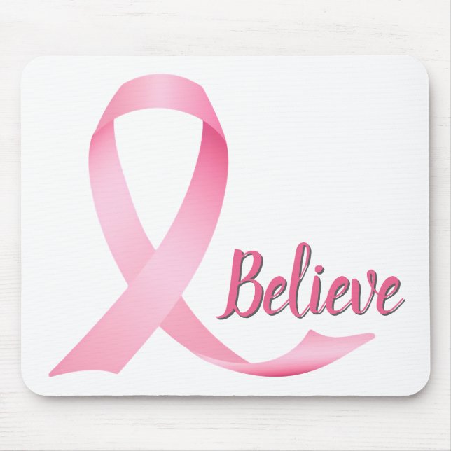 Pink Ribbon Brustkrebs Bewusstsein Mousepad (Vorne)