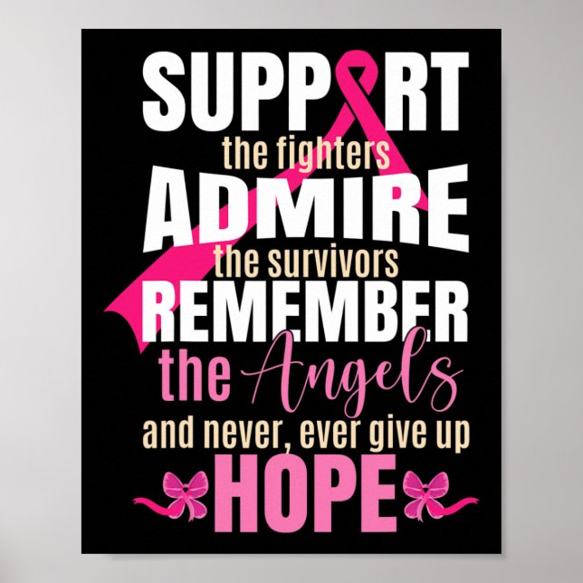Pink Ribbon Brustkrebs Bewusstsein Poster (Vorne)