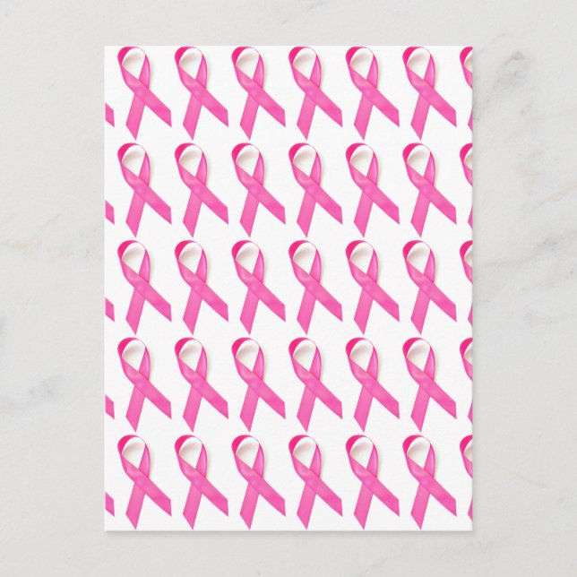 Pink Ribbon Brustkrebs Bewusstsein Postkarte (Vorderseite)