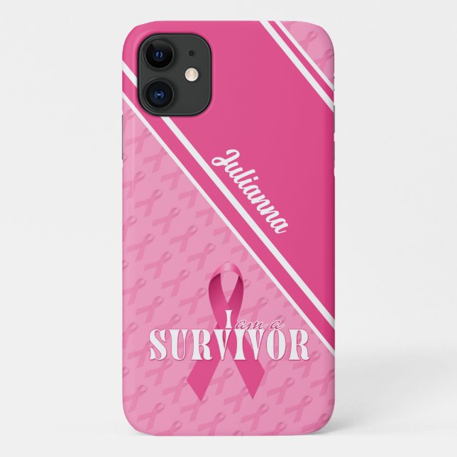 Pink Ribbon Brustkrebs Überleben Case-Mate iPhone Hülle (Rückseite)