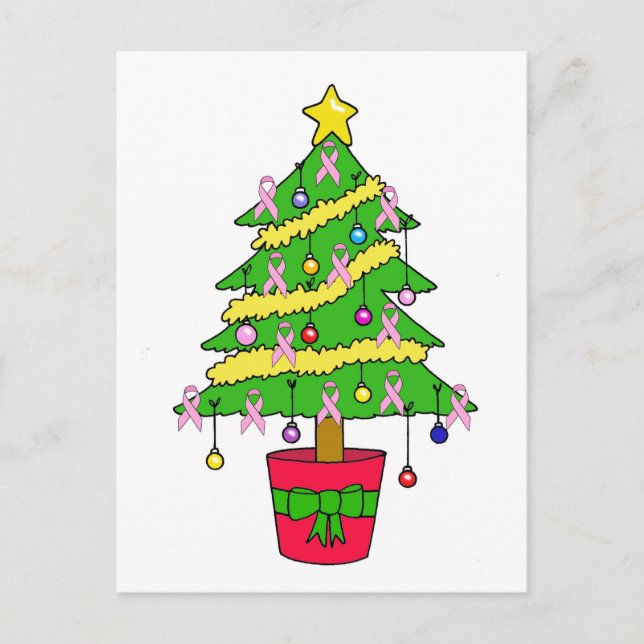 Pink Ribbon Brustkrebs Unterstützung Weihnachten (Vorderseite)