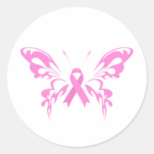 Pink Ribbon Butterfly Brustkrebs   Aufkleber