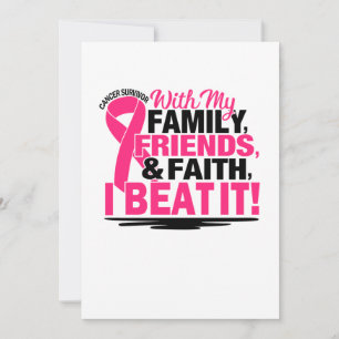 Pink Ribbon Cancer Survivor Freunde Familie und Fa Save The Date