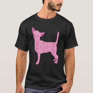 Pink Ribbon Chihuahua Inspiration Brustkrebs T-Shirt
