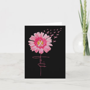 Pink Ribbon Daisy Faith - Brustkrebs-Bewusstsein Karte