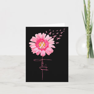 Pink Ribbon Daisy Faith - Brustkrebs-Bewusstsein Karte