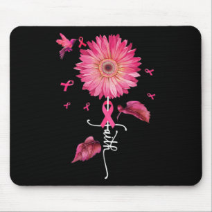 Pink Ribbon Daisy Faith - Brustkrebs-Bewusstsein Mousepad