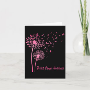 Pink Ribbon Dandelion Brustkrebs Bewusstsein Männe Karte