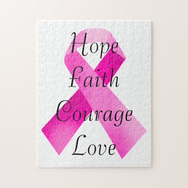 Pink Ribbon Faith Puzzle (Vertikal)