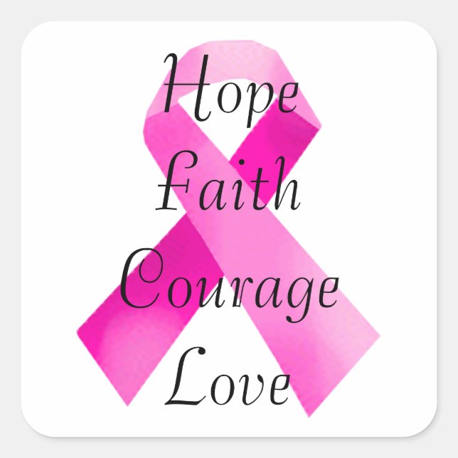 Pink Ribbon Faith Stickers (Vorderseite)