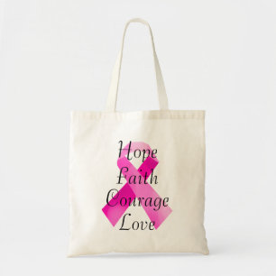 Pink Ribbon Faith Tote Bag Tragetasche