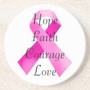 Pink Ribbon Faith Untersetzer
