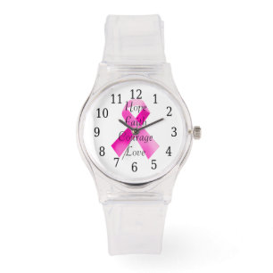 Pink Ribbon Faith Watch Armbanduhr