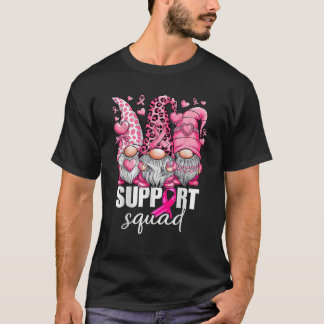 Pink Ribbon Frauen Gnome Unterstützungsgruppe Brus T-Shirt