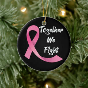 Pink Ribbon Frauen Krebs Bewusstsein Brustkrebs Keramik Ornament