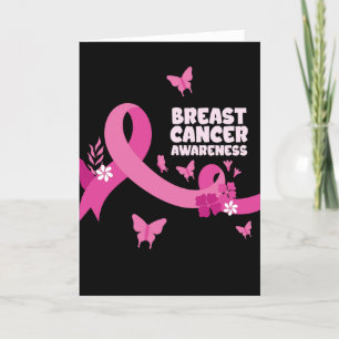 Pink Ribbon Frauen Krebs Brustkrebs Bewusstsein Dankeskarte