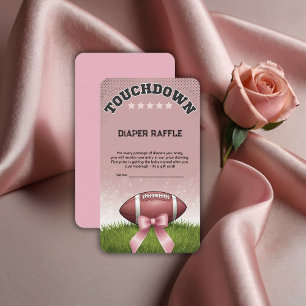 Pink Ribbon Fußball Touchdown Baby Dusche Begleitkarte