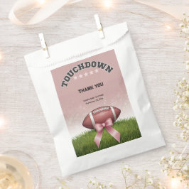 Pink Ribbon Fußball Touchdown Baby Dusche Geschenktütchen
