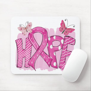 Pink Ribbon Hope Fighter Krieger Brustkrebs Mousepad