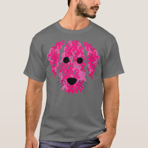 Pink Ribbon Hund Inspiration Brustkrebs Awaren T-Shirt