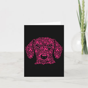 Pink Ribbon Hund Lover Inspiration Brustkrebs Karte